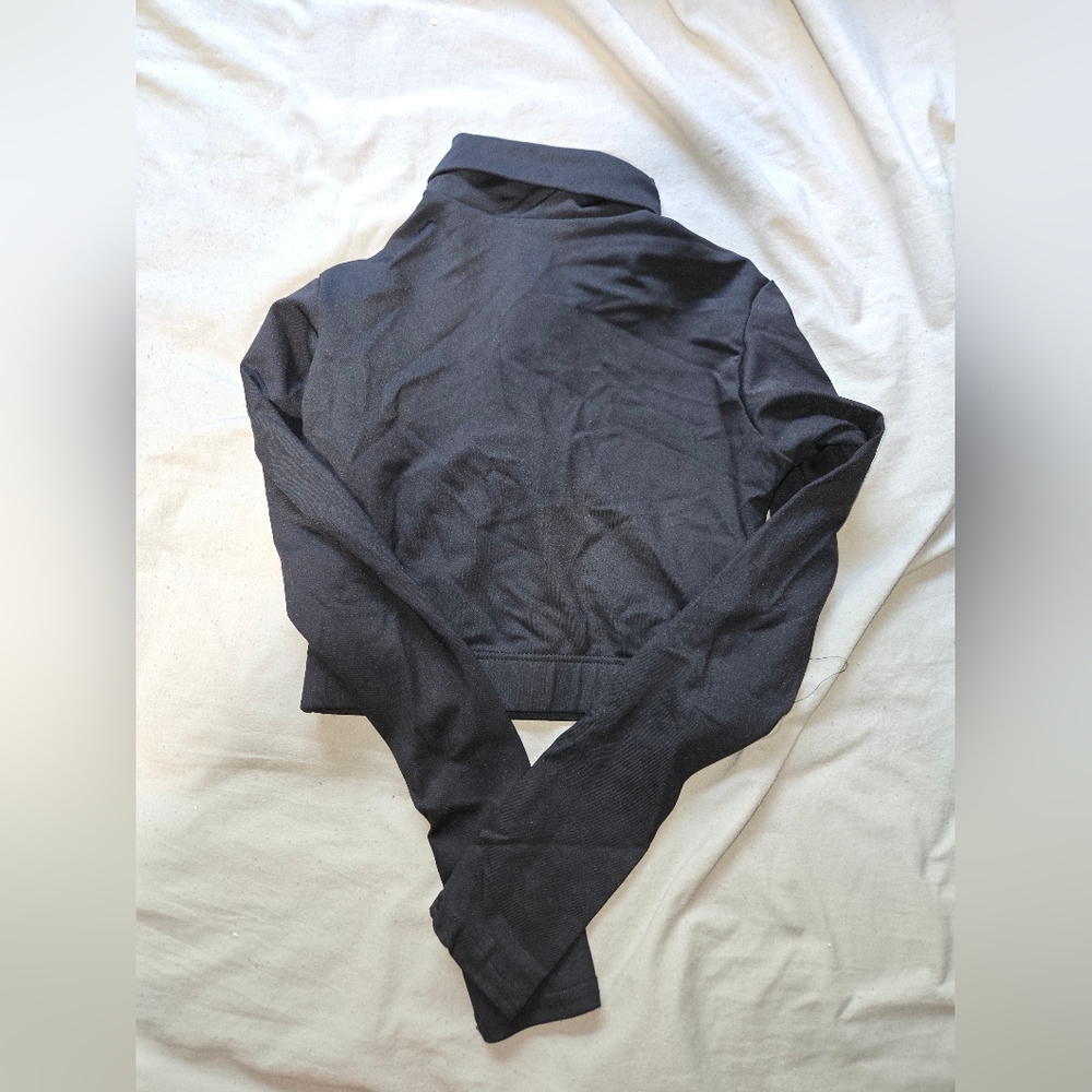 Capezio Mock Neck Foldover Top